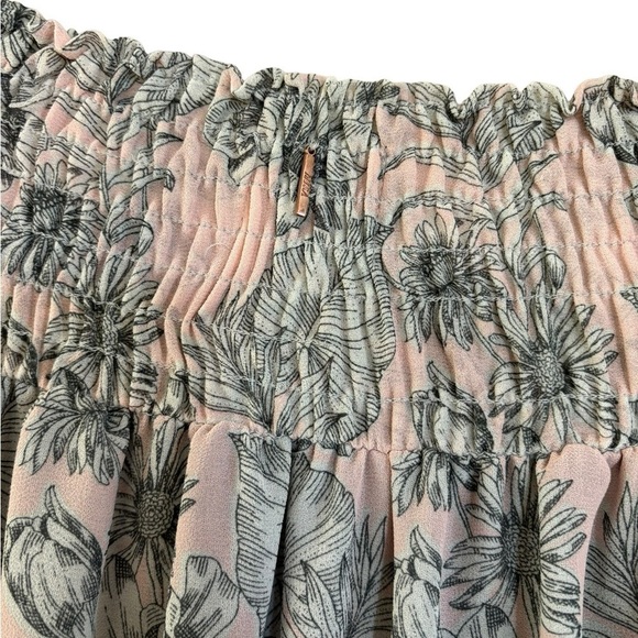 Misa Los Angeles Smocked Off The Shoulder Ruffle Floral Ruched Dress Womem’s XS - Picture 7 of 15